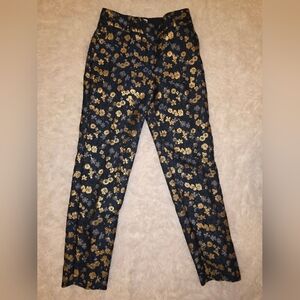 Sezane Jacquard Floral Patterned Pants